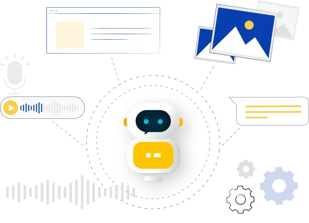 Bot, audio, chat, images and settings.