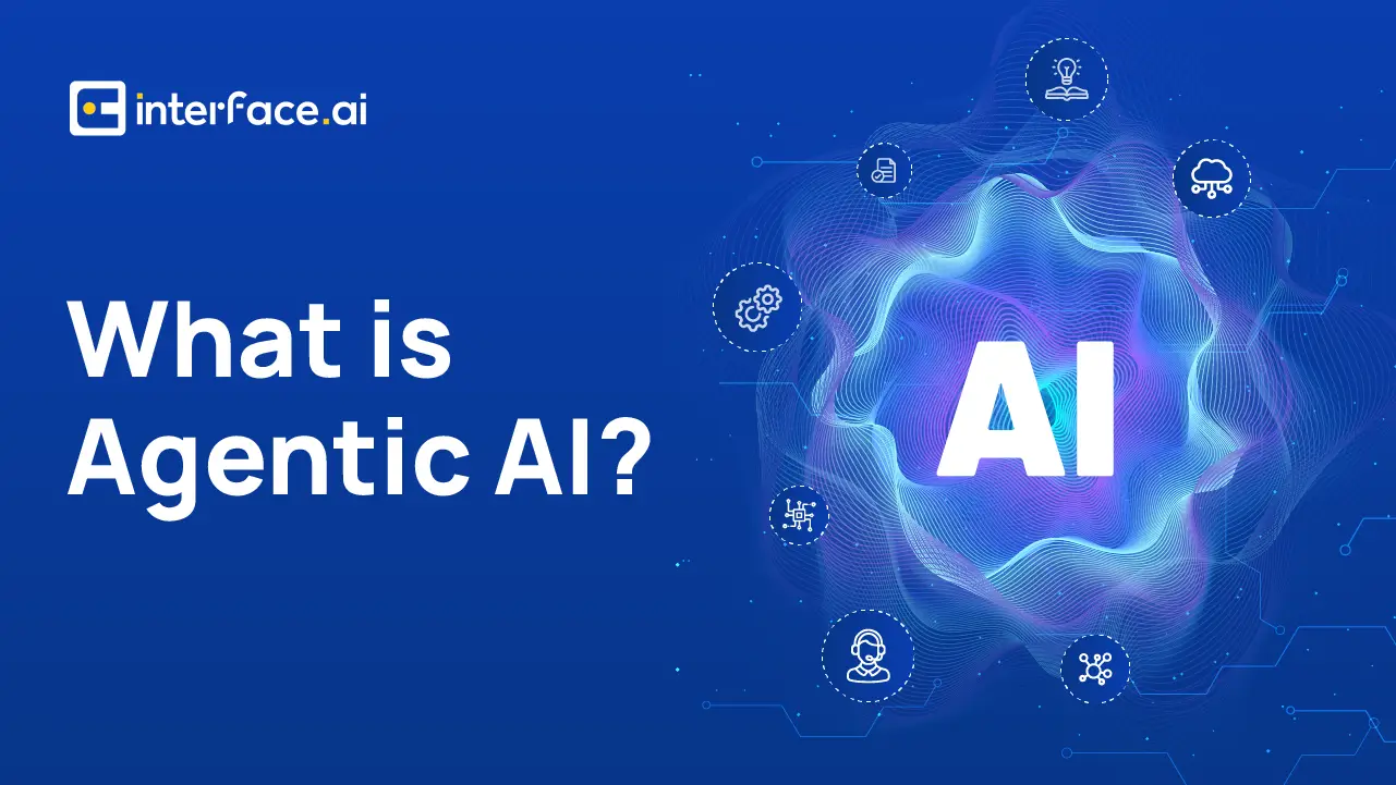 A digital graphic with the text "What is Agentic AI?" next to a stylized graphic of an AI brain.